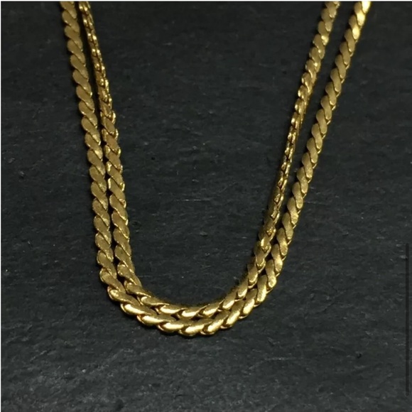 DIOR Vintage Logo CD Gold Tone Pendant Necklace - Picture 7 of 10